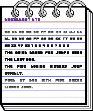 Breakbeat BTN Regular animated font preview