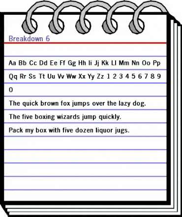 Breakdown 6 Bold animated font preview