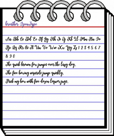 breather Regular animated font preview