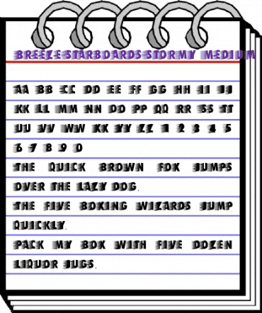 BreezeStarboardsStormy Regular animated font preview BreezeStarboardsStormy Regular animated font preview