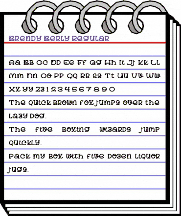 Brendy Berly Regular animated font preview