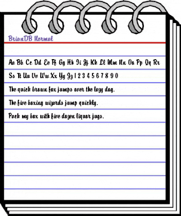 BrianDB Normal animated font preview
