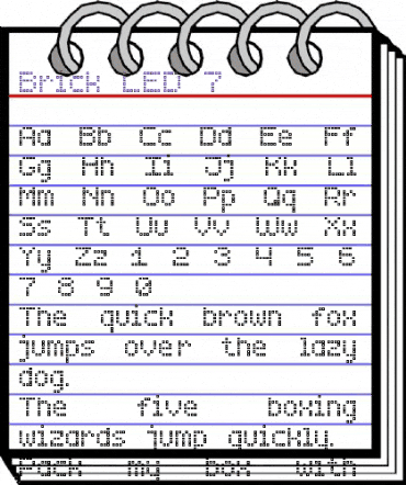 Brick LED-7 Regular animated font preview