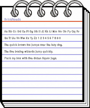 BrickRoads Regular animated font preview