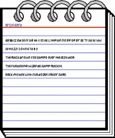 Brickyard Regular animated font preview