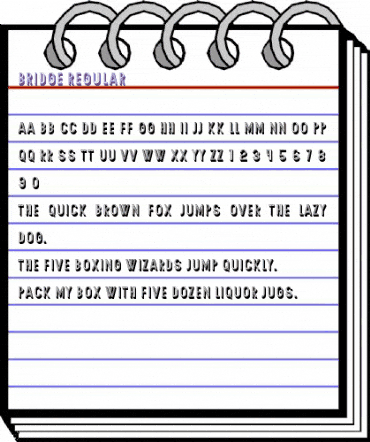 Bridge Regular animated font preview