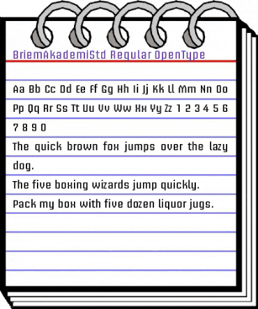 Briem Akademi Std Regular animated font preview Briem Akademi Std Regular animated font preview