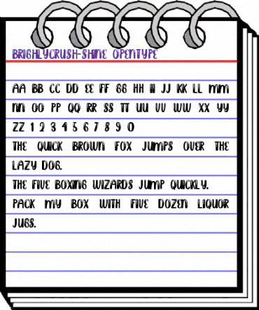 Brighly Crush Shine animated font preview