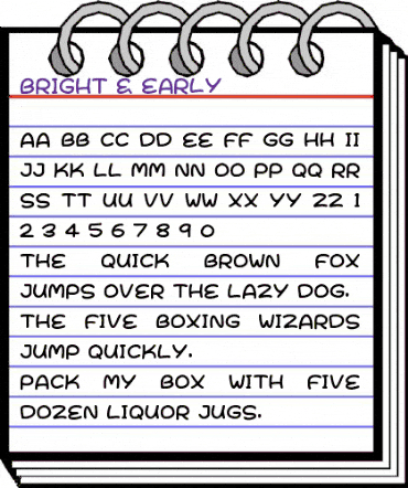 Bright & Early Regular animated font preview