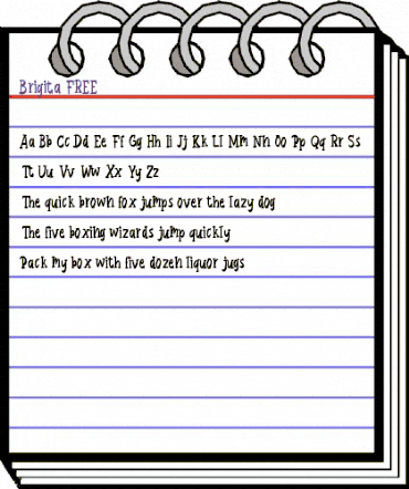 Brigita FREE Regular animated font preview