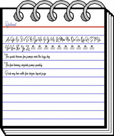 Brilhant Regular animated font preview