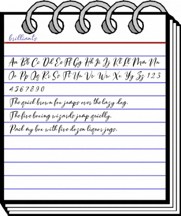 brilliants Regular animated font preview