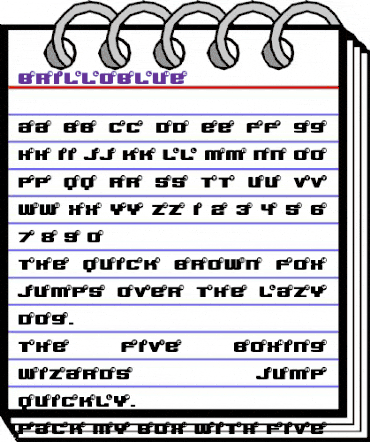 BrilloBlue Regular animated font preview