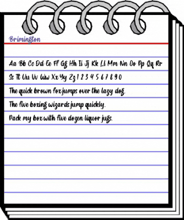 Brimington Regular animated font preview