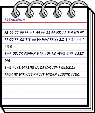 BRINGDOWN Regular animated font preview