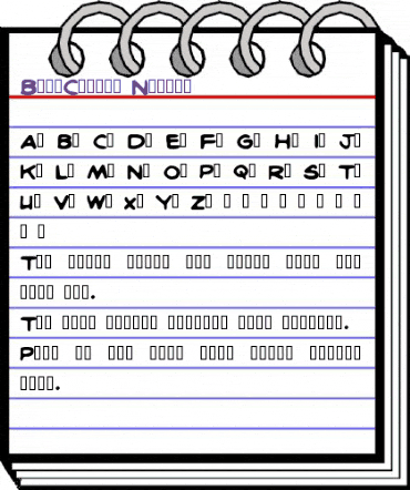 BritComics Normal animated font preview