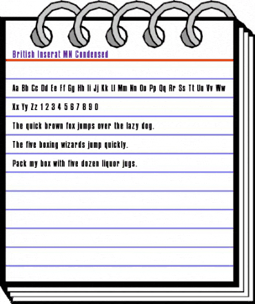 British Inserat MN Condensed animated font preview British Inserat MN Condensed animated font preview