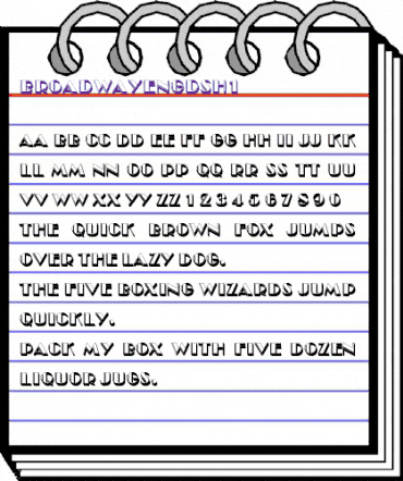 BroadwayEngDSh1 Regular animated font preview