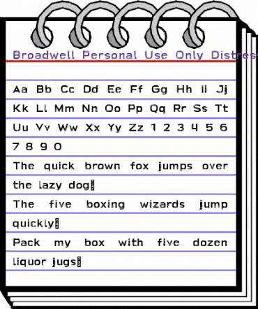 Broadwell-Personal-Use-Only Distressed animated font preview