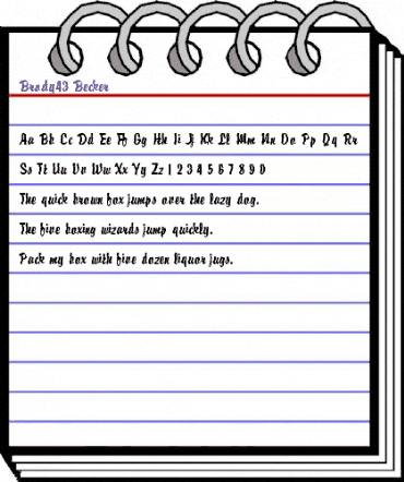 Brody43 Becker Regular animated font preview