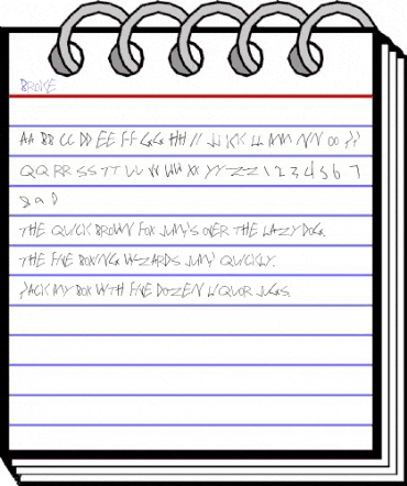 Broke Regular animated font preview