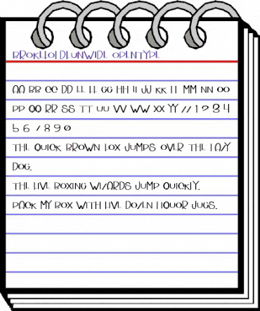 Brokefold Fun Wide animated font preview