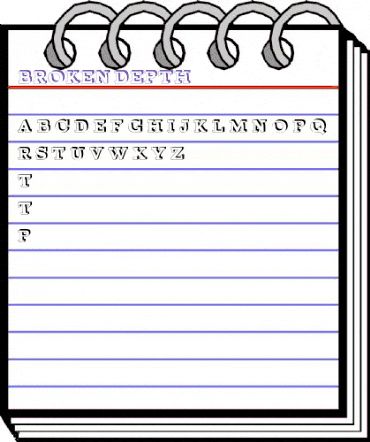 BROKEN DEPTH demo Regular animated font preview