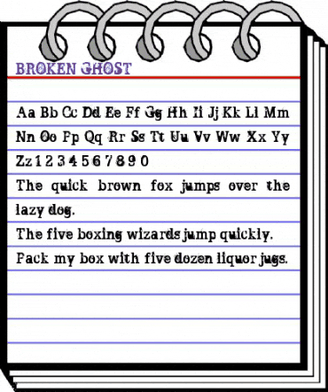 BROKEN GHOST Regular animated font preview