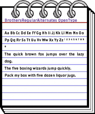Brothers RegularAlternates animated font preview