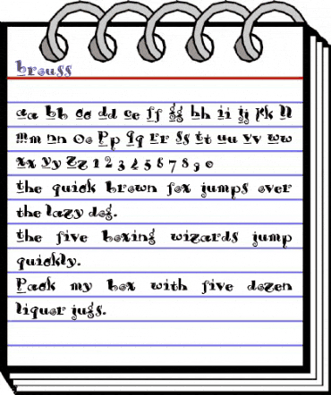 Brouss Regular animated font preview
