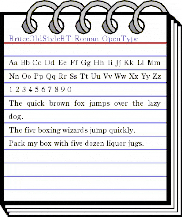 Bruce Old Style Regular animated font preview Bruce Old Style Regular animated font preview