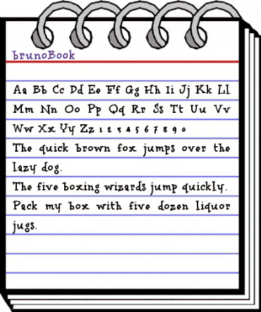 brunoBook Regular animated font preview