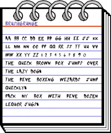 BrushGrunge Regular animated font preview BrushGrunge Regular animated font preview