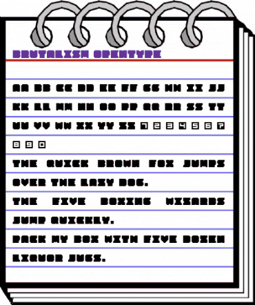 Brutalism Regular animated font preview