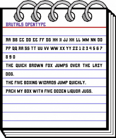 Brutals Regular animated font preview