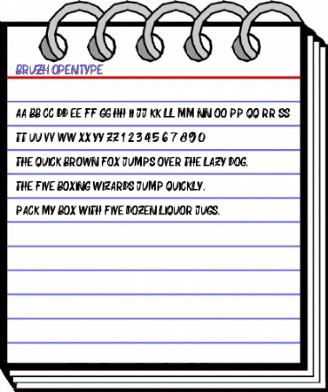 Bruzh Regular animated font preview