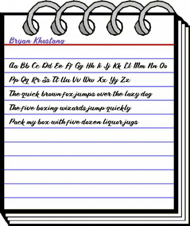 Bryan Khostang Bryan Khostang animated font preview
