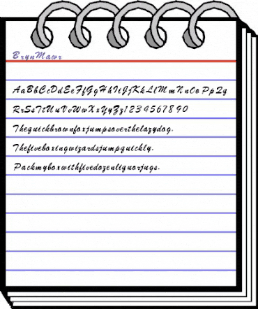 Bryn Mawr Regular animated font preview