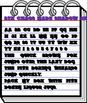 BTX-Chaos-Made-Shadow Regular animated font preview BTX-Chaos-Made-Shadow Regular animated font preview