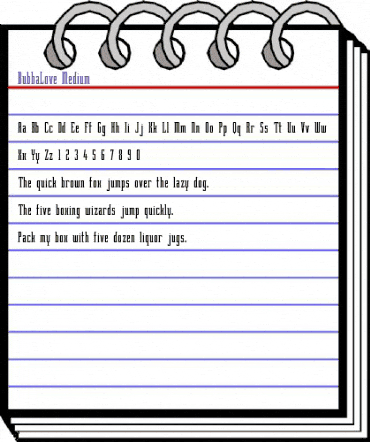 BubbaLove Regular animated font preview