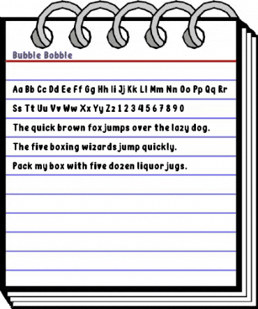 Bubble Bobble Regular animated font preview