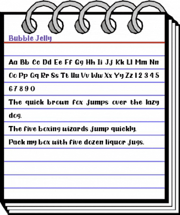 Bubble Jelly Regular animated font preview