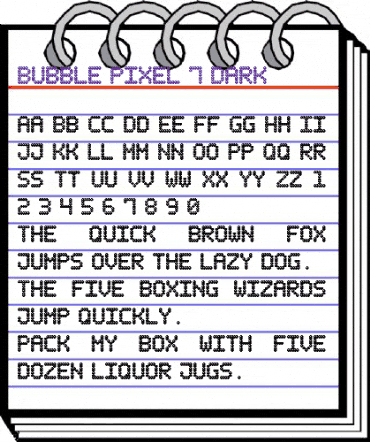 Bubble Pixel-7 Dark Regular animated font preview
