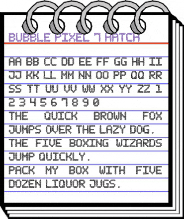 Bubble Pixel-7 Hatch Regular animated font preview