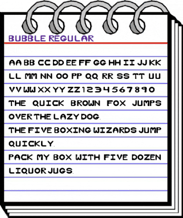 Bubble Regular animated font preview
