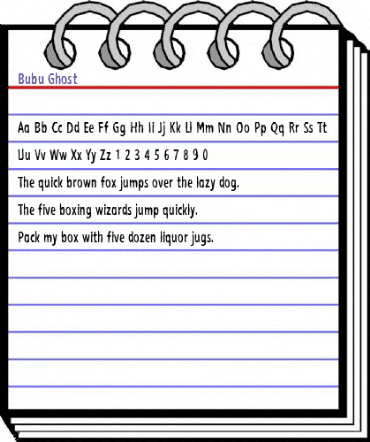 Bubu Ghost Regular animated font preview