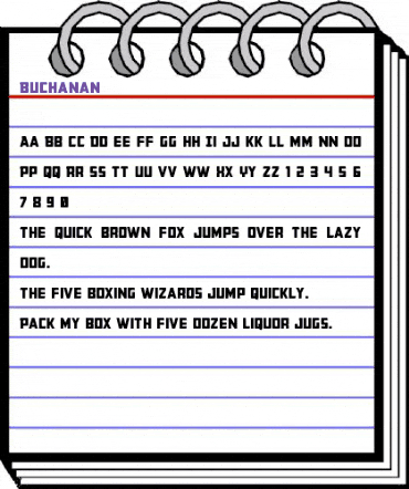 Buchanan Regular animated font preview