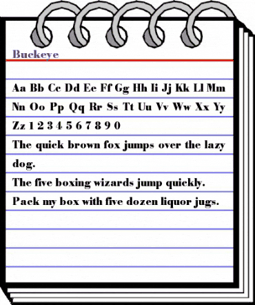 Buckeye Regular animated font preview