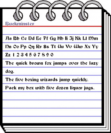 Buckminster Regular animated font preview