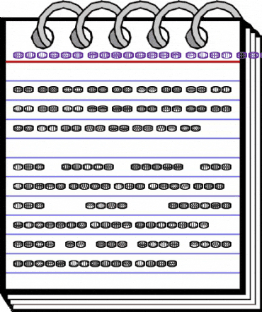 Bulged Monogram Flat Regular animated font preview